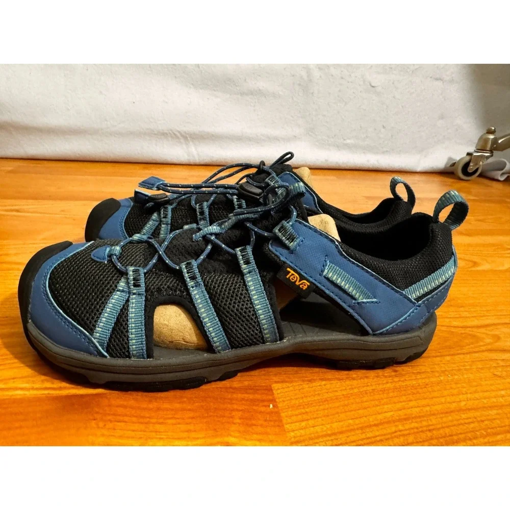 Teva Little Kids Manatee Sandal‎ Size 6 Blue Hiking Breathable Shoes Mesh Summer